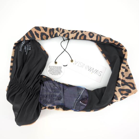 Swiminista Brave Bottom Leopard Print Bikini Bottoms Swimwear - Size S - NWT - Picture 8 of 16